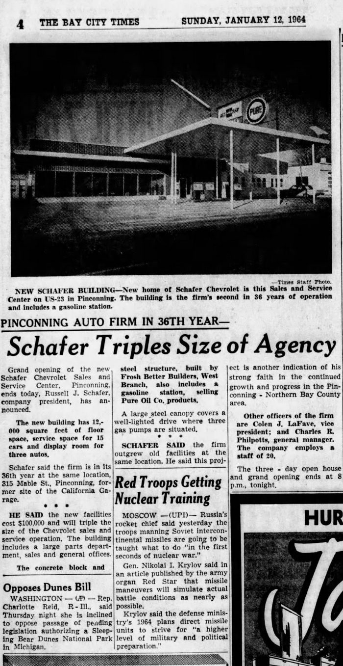 California Inn - Jan 12 1964 Article